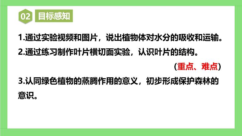 人教版初中生物七年级下册3.2.1《水的利用与散失》课件第4页