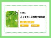 【核心素养目标】人教版初中生物七年级下册3.2.4《植物在自然界中的作用》课件+视频+教学设计+同步分层练习（含答案)