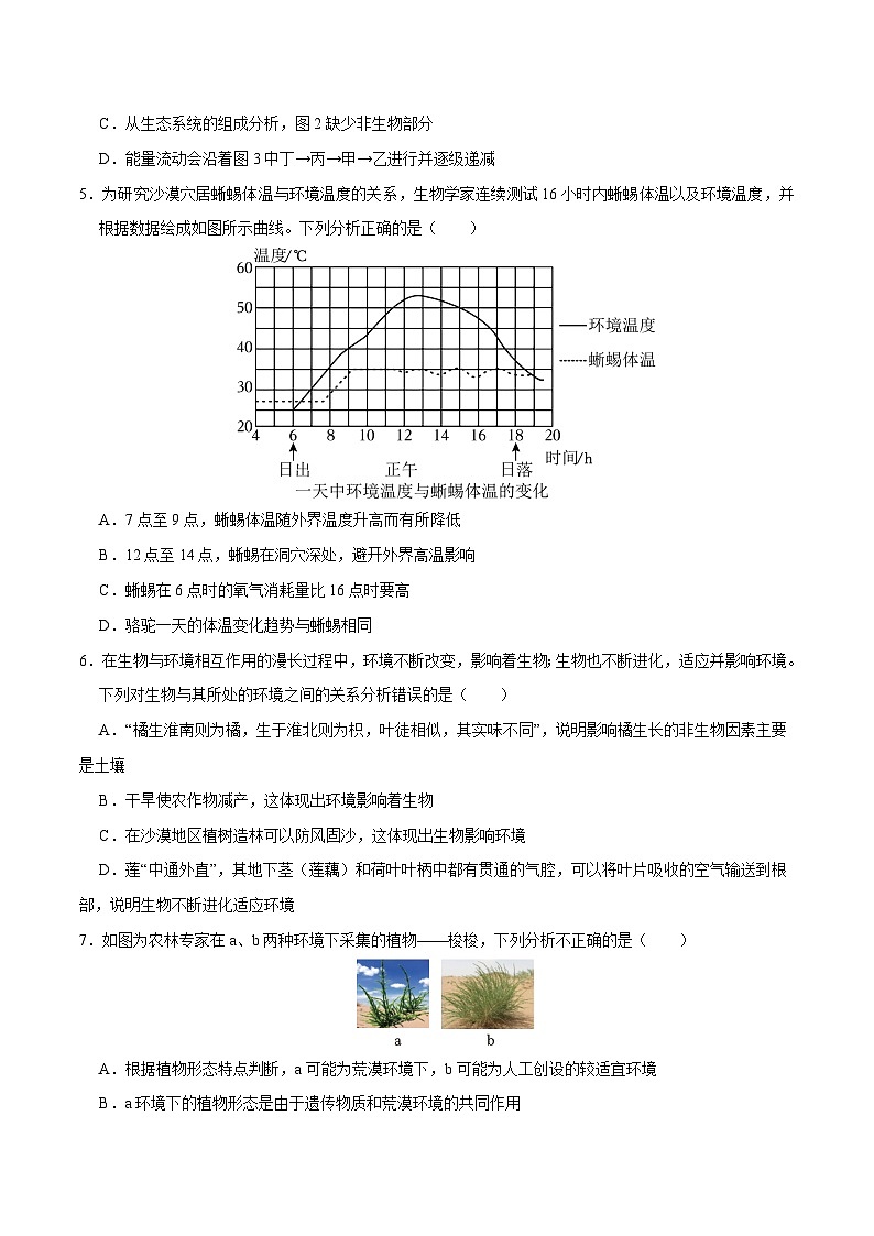 中考生物第二轮复习专题练习专题03 生物与环境（测试）（原卷版）第2页