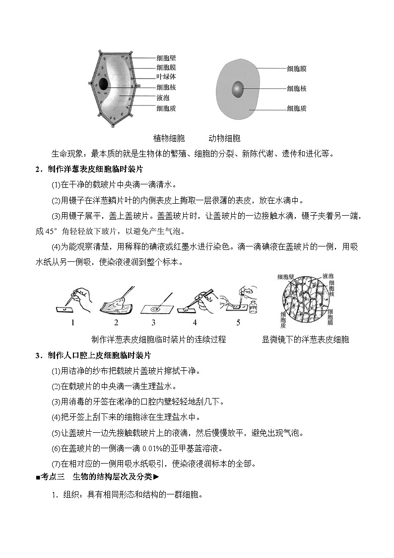 人教版中考生物冲刺复习专题考点提纲汇编 学案第2页