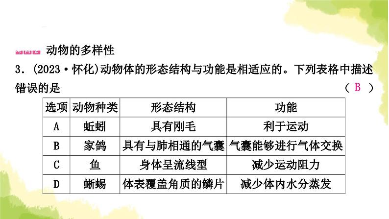 2025中考生物二轮复习 专项六 生物的多样性练习（课件）第5页