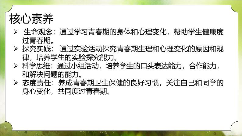 【核心素养】人教版初中生物七年级下册4.1.3《青春期》课件第2页