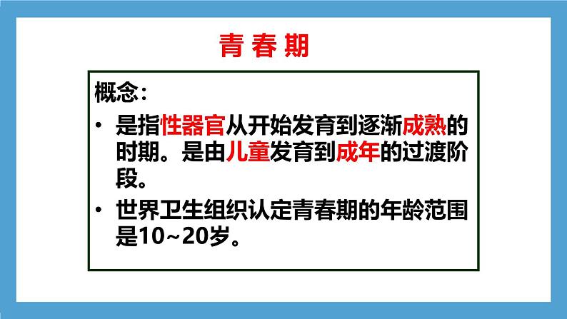 人教版初中生物七年级下册4.1.2《青春期》课件第4页