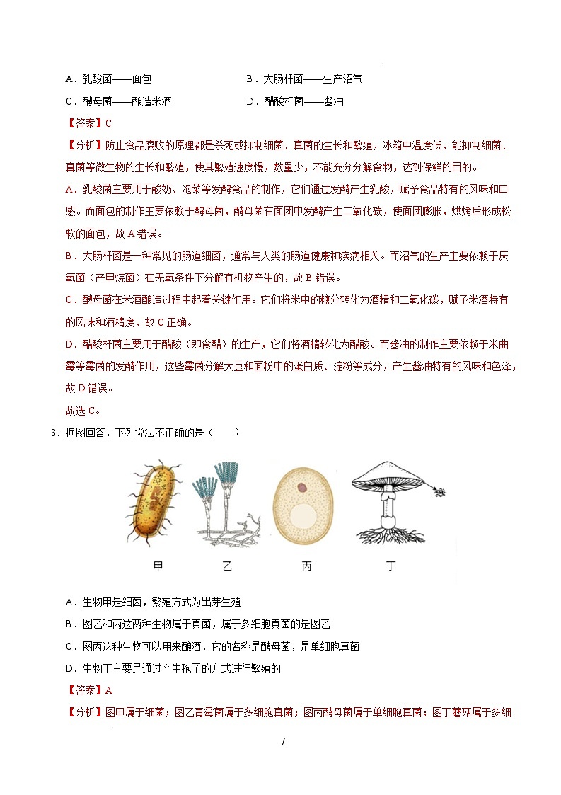 八年级生物开学摸底考（湖北专用）（全解全析）第2页