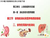 【核心素养】冀少版生物七年级下册 3.1.3 食物的消化和营养物质的吸收（二、食物在胃肠内的消化）同步课件+同步练习