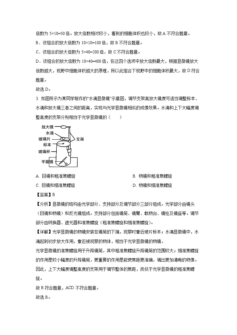 2024-2025学年河南省洛阳市七年级上学期期末生物试卷（解析版）第2页