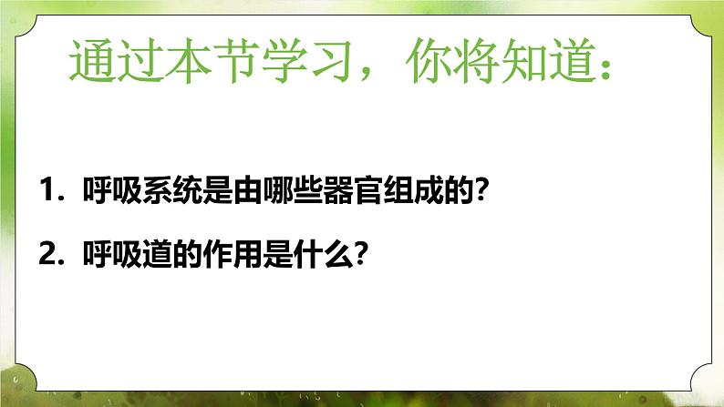 【核心素养】人教版初中生物七年级下册4.3.1《呼吸道对空气的处理》课件第3页