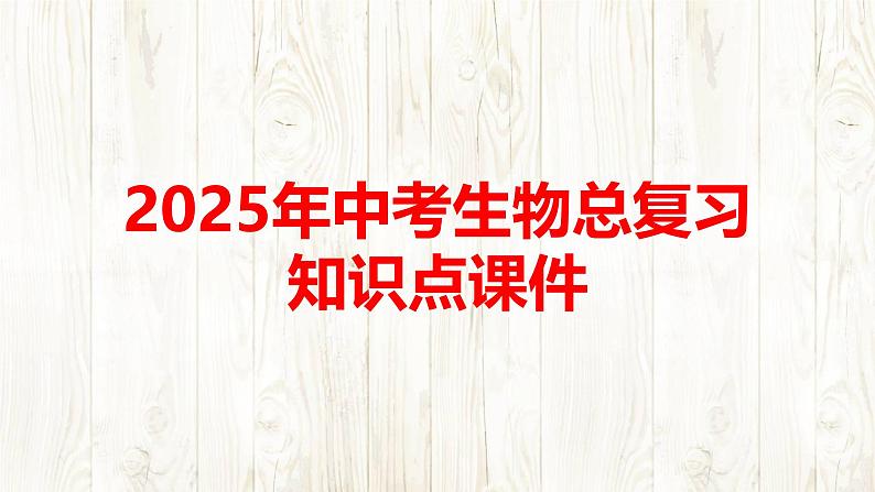 2025年中考生物总复习知识点课件第1页