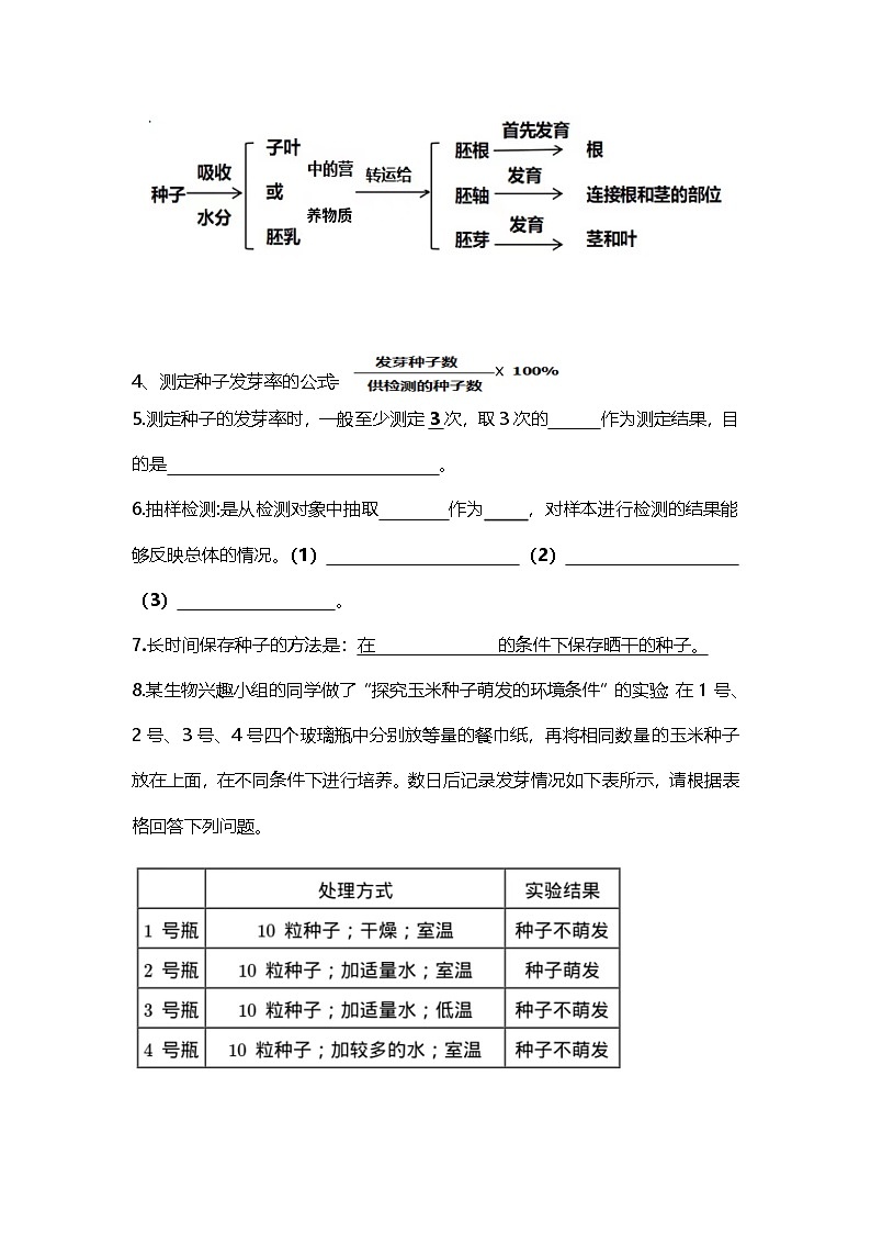 人教版初中生物七下3.1被子植物的一生（学生版）第2页