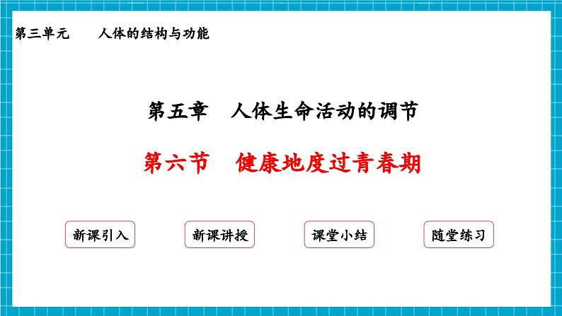 【新教材】冀少版生物七年级下册3.5.6 健康地度过青春期 课件第2页