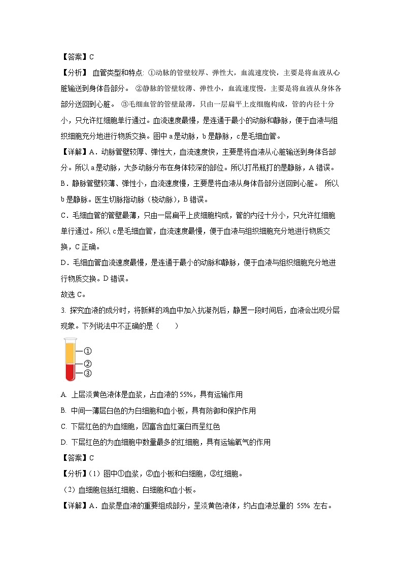 江苏省扬州市邗江区2024-2025学年八年级上学期期末生物试卷（解析版）第2页