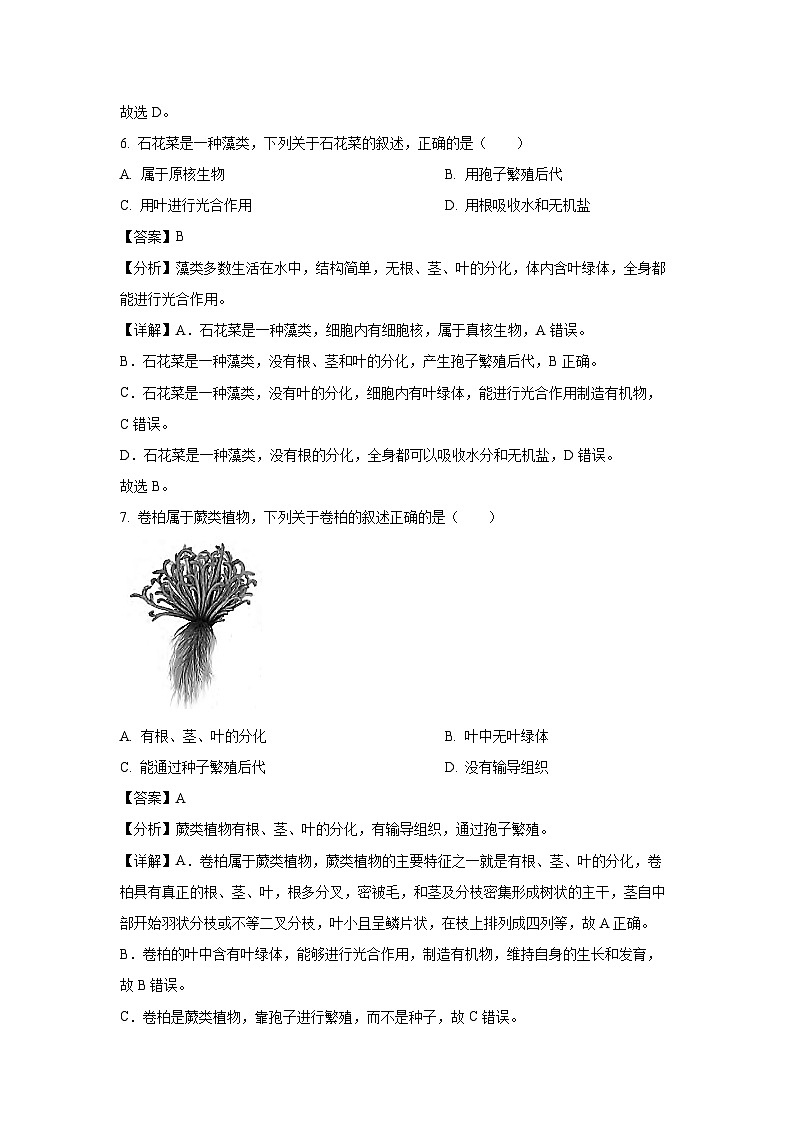 福建省宁德市2024-2025学年七年级上学期期末生物试卷（解析版）第3页