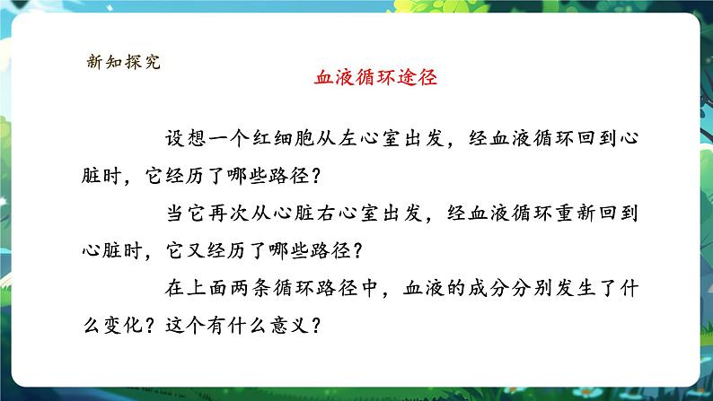 【大单元整体教学设计】北师大版生物七下4.7.2.3血液循环（第三课时）课件(共24张PPT)第6页