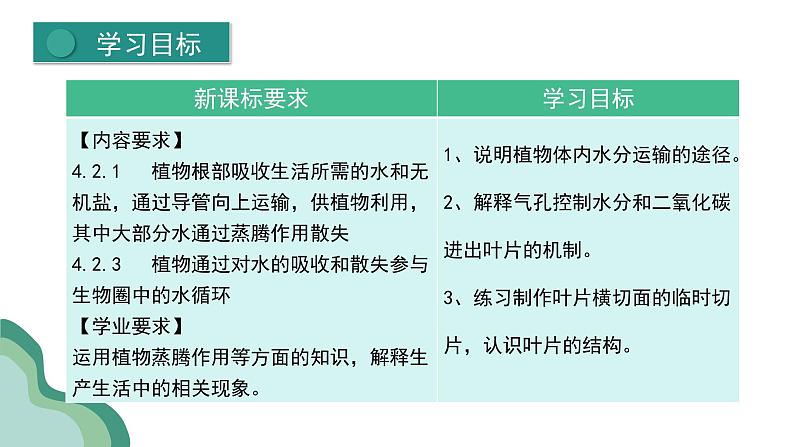 新人教版生物七下 3-2-1《水的利用与散失》课 件第3页