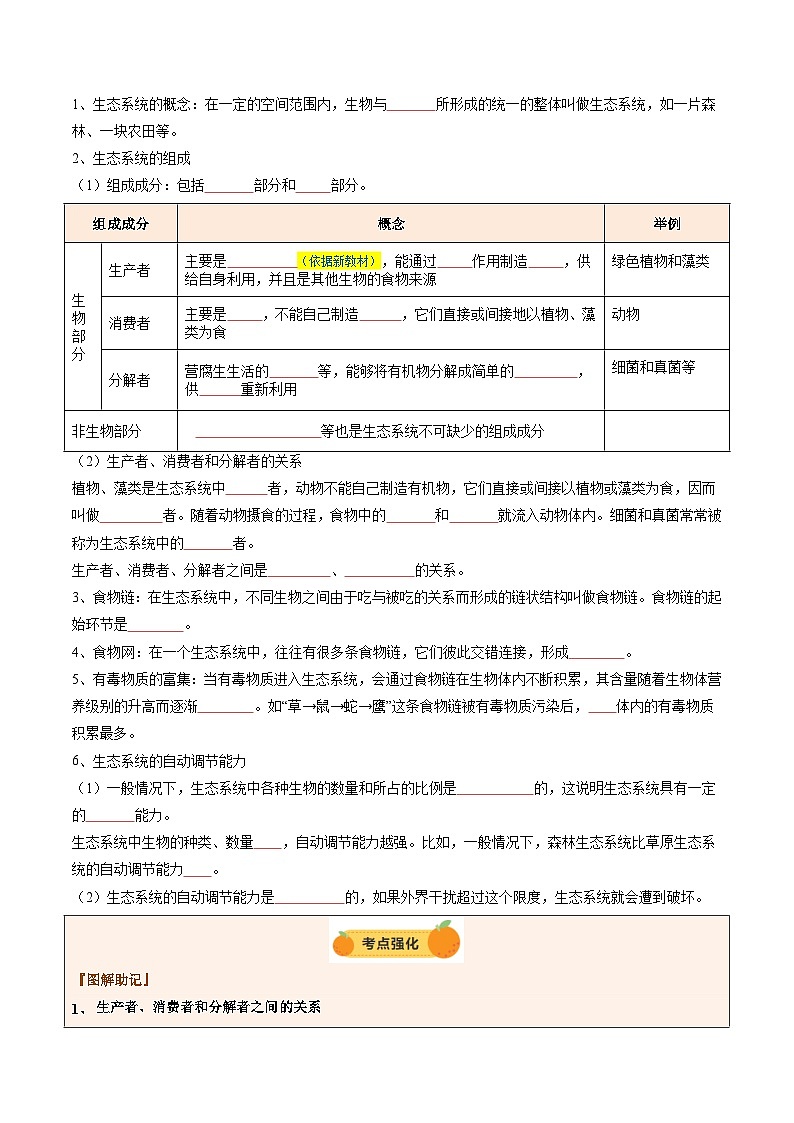 2025年中考生物一轮复习 第02讲 生态系统和生物圈（精研讲义）（原卷版）第3页