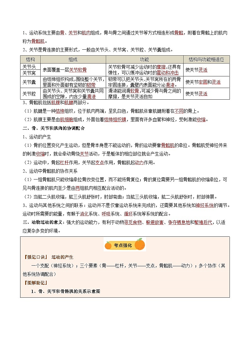 2025年中考生物一轮复习 第18讲 动物的运动行为&动物在生物圈中的作用（精研讲义）（解析版）第3页