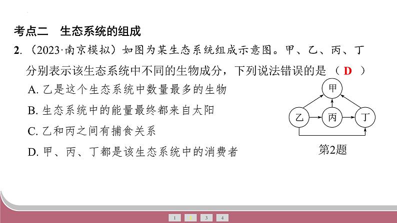 中考生物总复习2024年中考生物二轮复习：专题二生物与环境练习课件PPT第4页