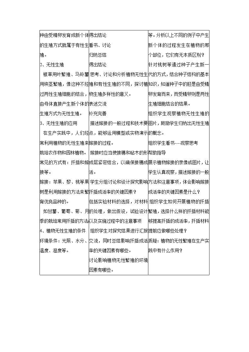 人教版初中八年级下册生物全册教案第2页