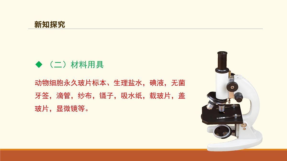 新人教版生物七上 1-2-3《动物细胞（第一课时）》课件第7页