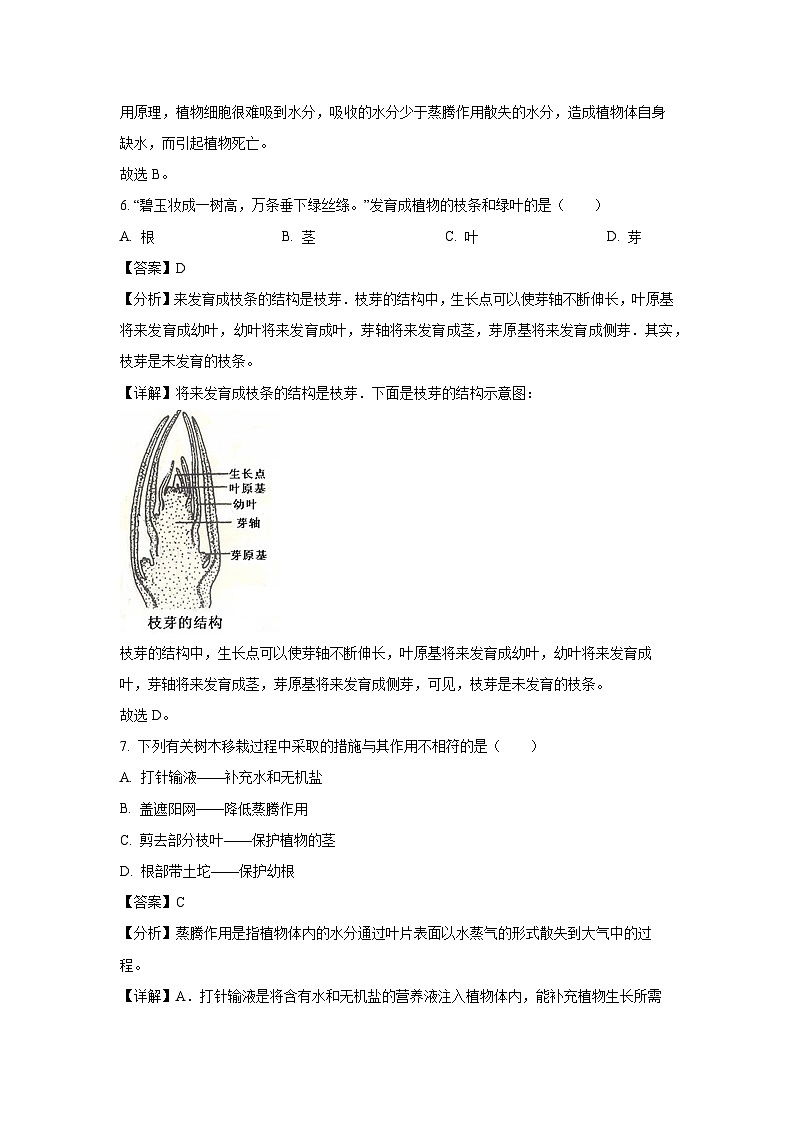 2024~2025学年河北省沧州市任丘市八年级上学期期末生物试卷（解析版）第3页