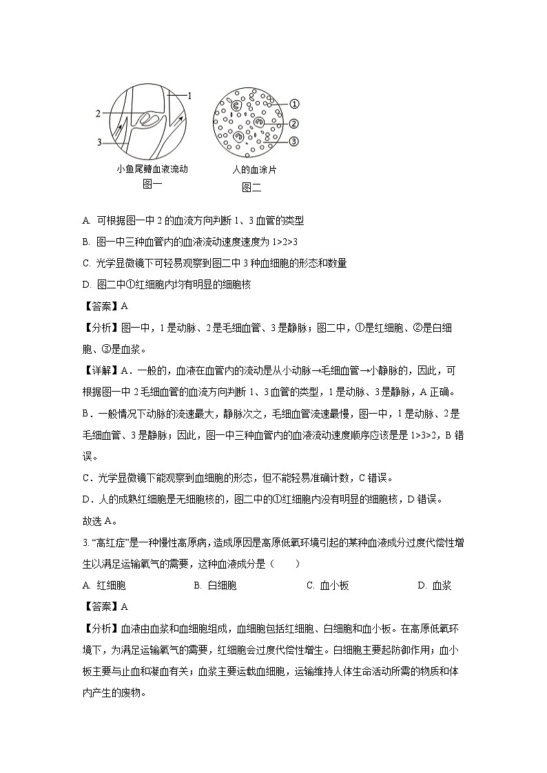 2024~2025学年江苏省泰州市靖江市八年级上学期期末生物试卷（解析版）第2页