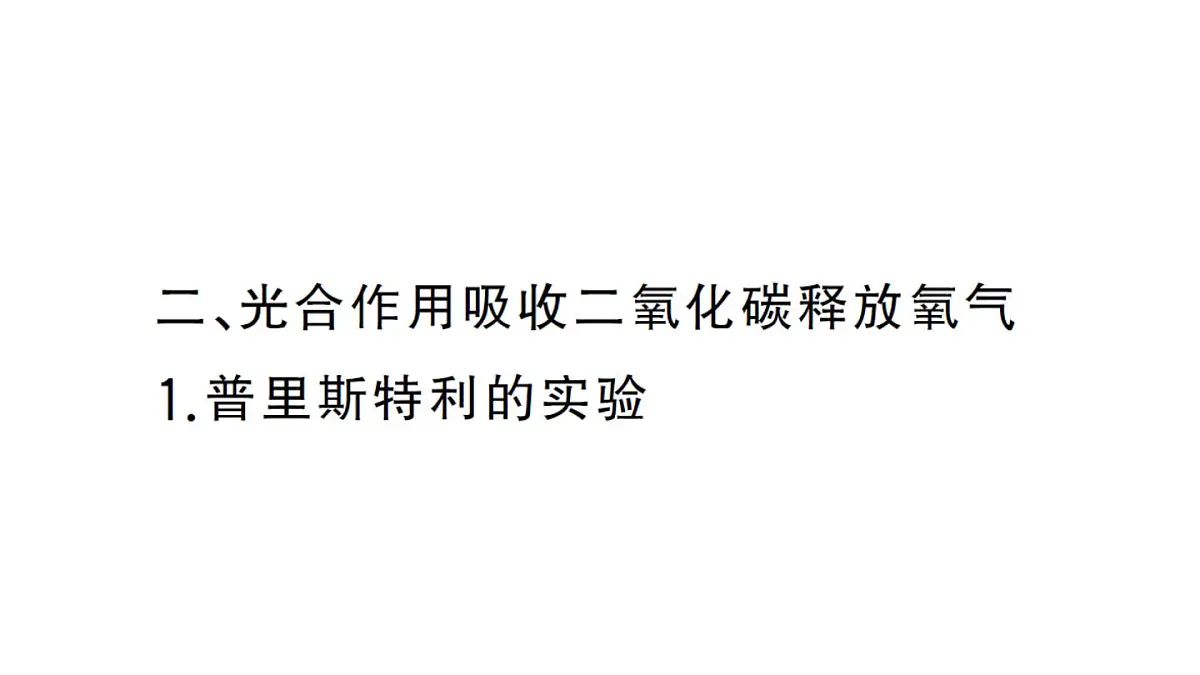 初中生物新人教版七年级下册第三单元第二章第二节第一课时 光合作用的探索作业课件2025春第6页