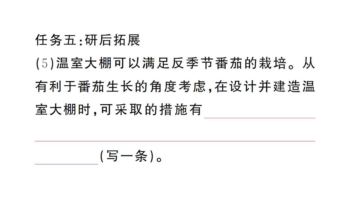 初中生物新人教版七年级下册第三单元第二章综合实践项目 栽培一种植物，探究所需的环境条件作业课件2025春第7页