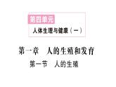 初中生物新人教版七年級下冊第四單元第一章第一節(jié) 人的生殖作業(yè)課件2025春