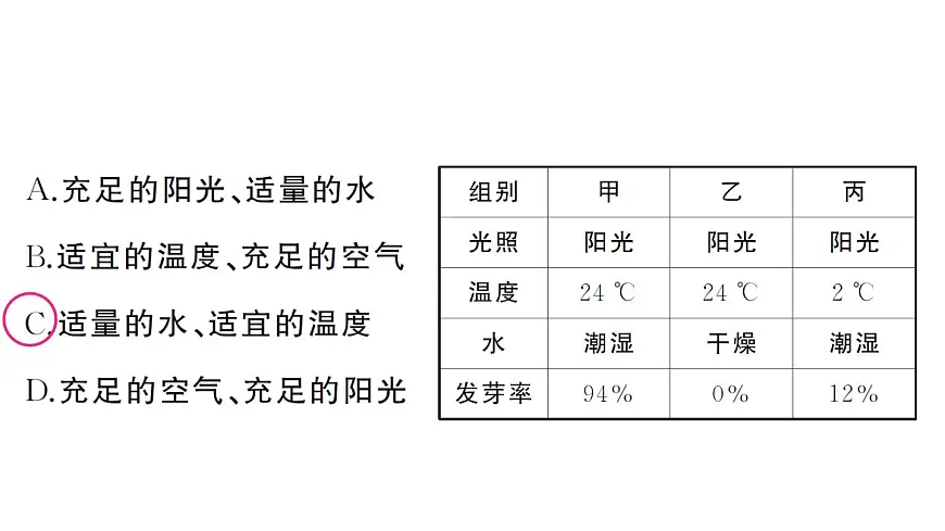 初中生物新人教版七年级下册第三单元第一章微专题一 被子植物的一生作业课件2025春第5页