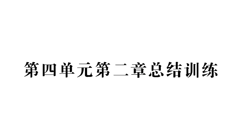 初中生物新人教版七年级下册第四单元第二章总结训练作业课件2025春第1页