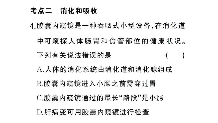 初中生物新人教版七年级下册第四单元第二章总结训练作业课件2025春第8页