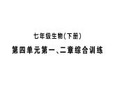 初中生物新人教版七年級下冊第四單元第一、二章綜合訓練作業(yè)課件2025春
