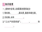 初中生物新北師大版七年級(jí)下冊(cè)第4單元第6章第1節(jié) 人類的食物作業(yè)課件2025春