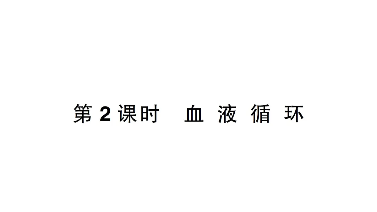 初中生物新北师大版七年级下册第4单元第7章第2节第2课时 血液循环作业课件2025春第1页
