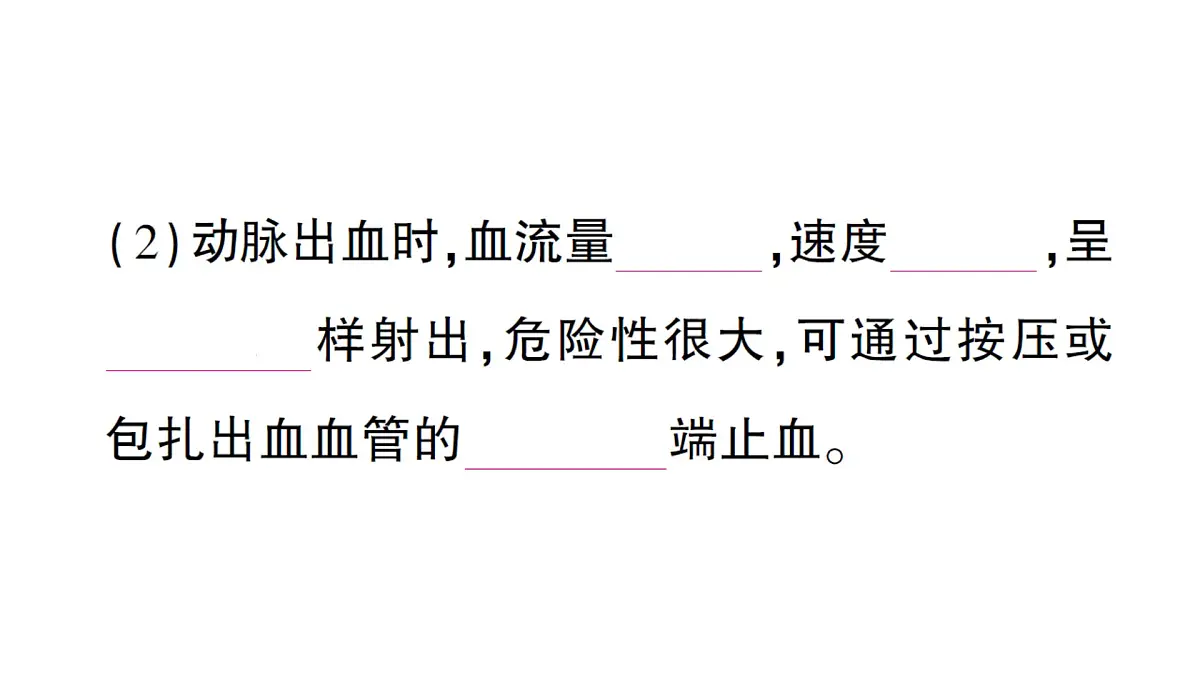 初中生物新北师大版七年级下册第4单元第7章第2节第2课时 血液循环作业课件2025春第8页