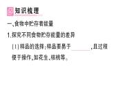 初中生物新北師大版七年級(jí)下冊(cè)第4單元第8章第1節(jié) 食物中能量的釋放作業(yè)課件2025春