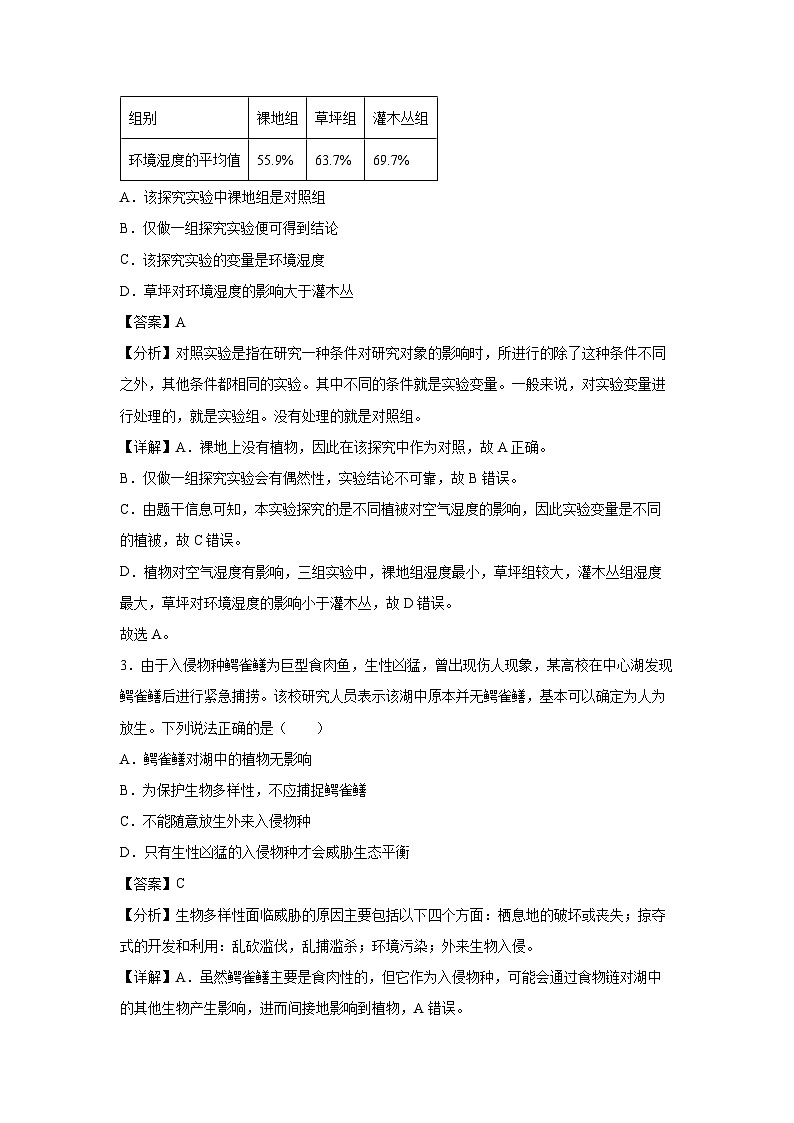 2024年中考考前信息必刷卷01（徐州专用）生物试卷（解析版）第2页