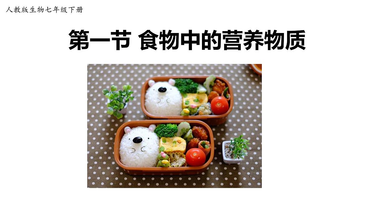 4.2.1 食物中的营养物质课件-2023--2024学年人教版生物七年级下册第1页