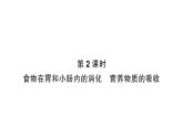 初中生物新北師大版七年級下冊第4單元第6章第2節(jié)第2課時 食物在胃和小腸內的消化營養(yǎng)物質的吸收作業(yè)課件2025春