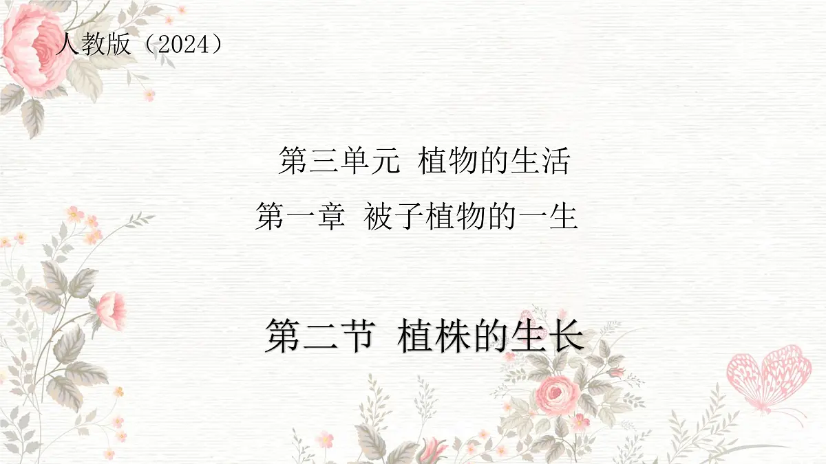 3.1.2 植株的生长 课件-2024-2025学年人教版生物七年级下册第1页