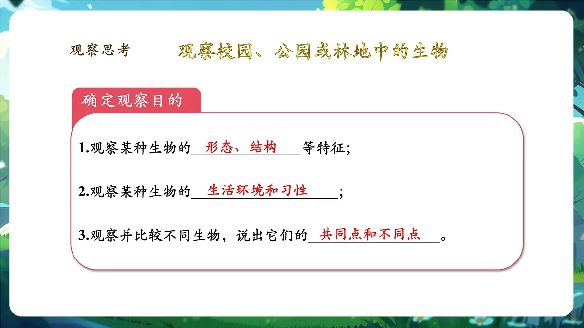 《1.1.1观察周边环境中的生物》课件第8页