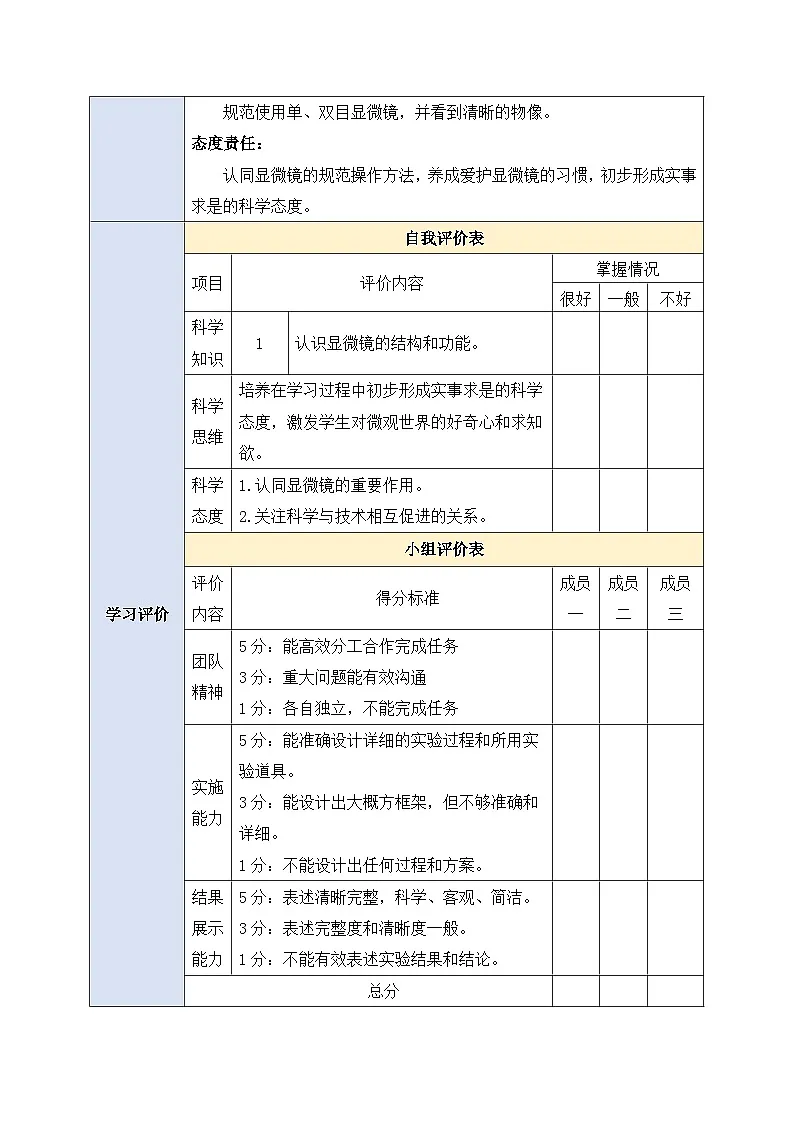 《1.2.1.1学习使用显微镜（第一课时）》教案第2页