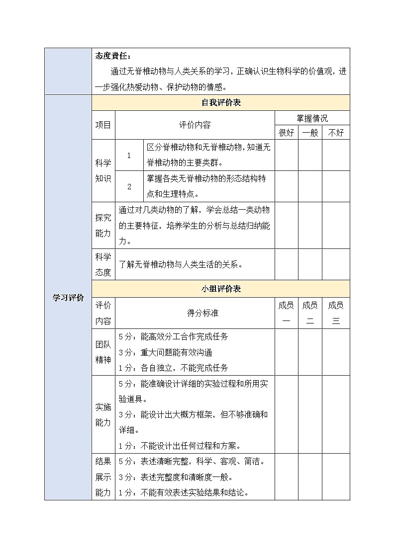 《2.2.1无脊椎动物》教案第2页
