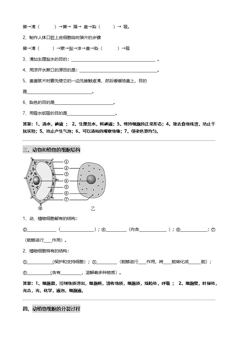 初中生物重要识图填空速记54个-2025年中考生物一轮复习知识清单(全国通用)第2页