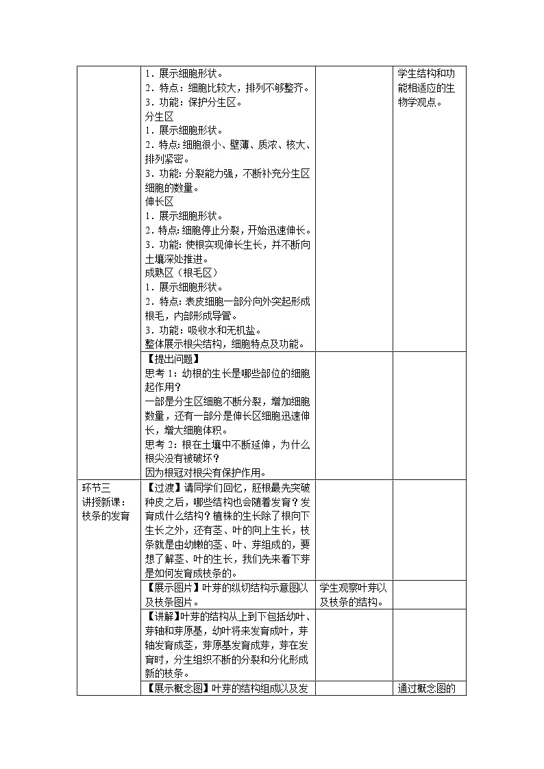 第二节 植株的生长 教案 人教版（2024）生物学七年级下册第2页