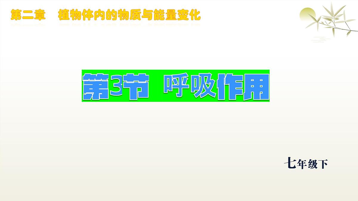 3.2.3 呼吸作用 课件-2024-2025学年人教版生物学七年级下册第1页