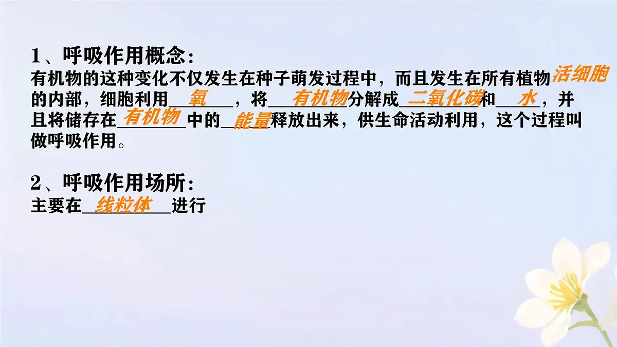 初中 生物 人教版（2024） 七年级下册3.2.3 呼吸作用 课件第4页