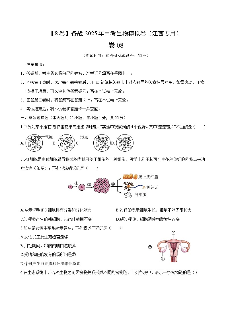 卷08（江西专用）（原卷版）第1页