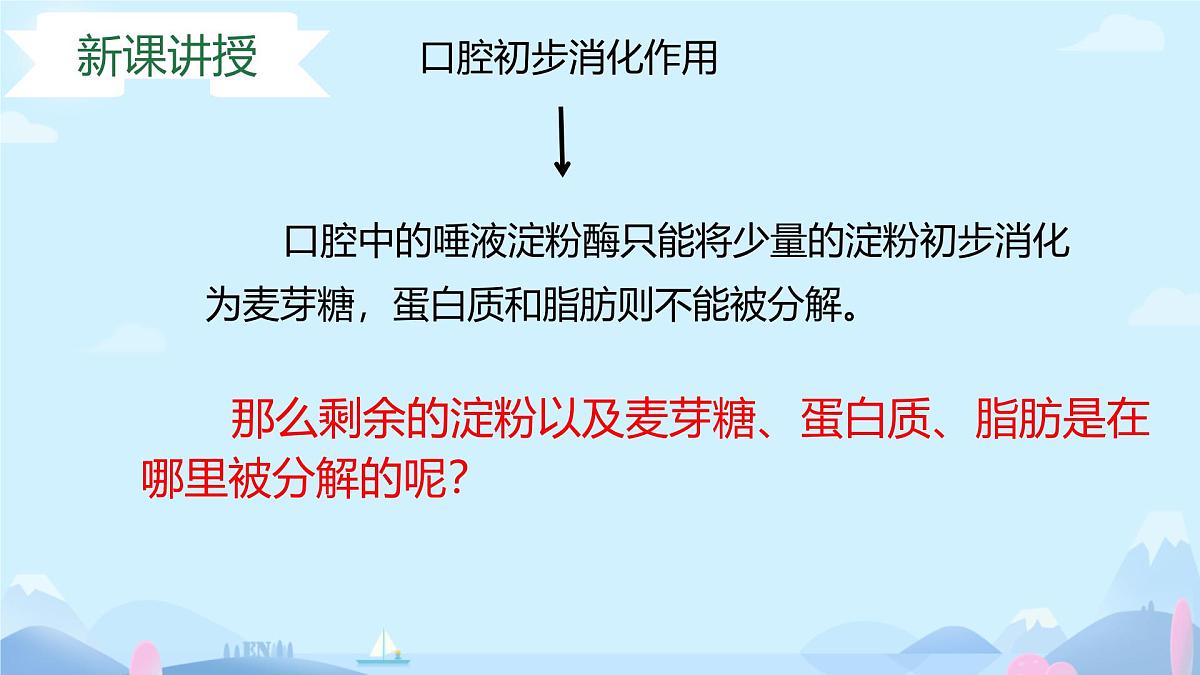 3.1.3 第二课时 食物在胃肠内的消化 2025学年七年级下册（冀少版2024） 课件第6页