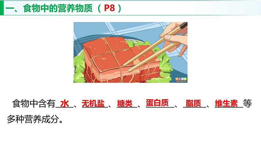 3.1.2 人体生命活动需要的营养物质 课件 2025学年冀少版生物七年级下册第7页